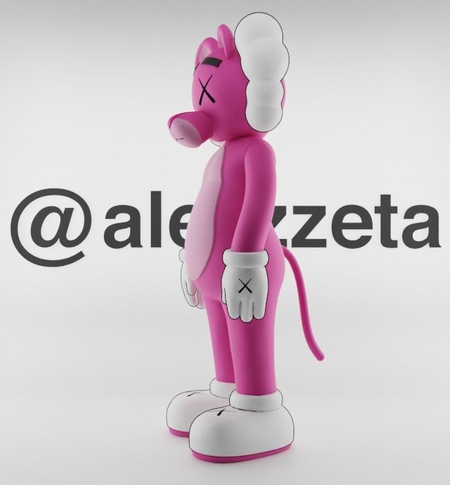 Kaws Pink Panther for Print 3D print model_9