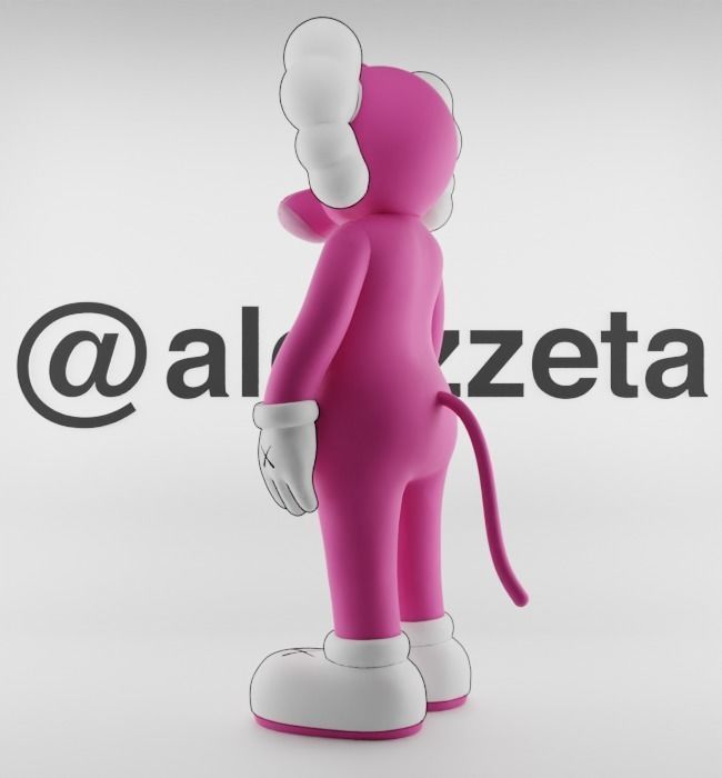 Kaws Pink Panther for Print 3D print model_14