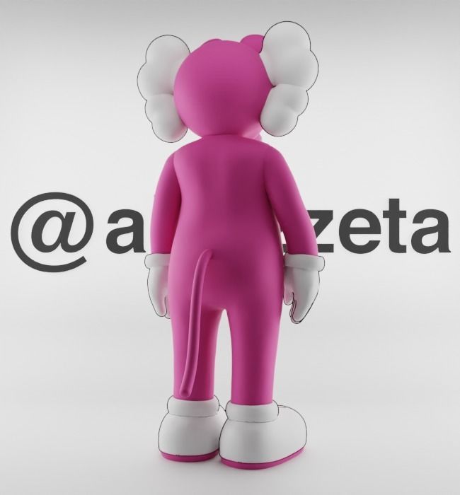 Kaws Pink Panther for Print 3D print model_22