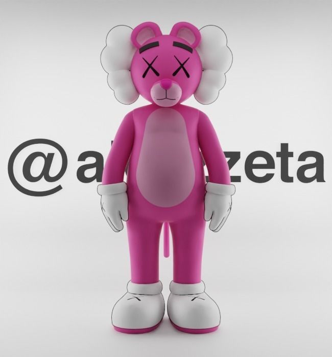 Kaws Pink Panther for Print 3D print model_2