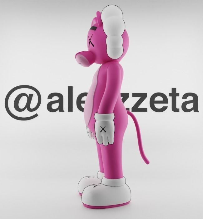 Kaws Pink Panther for Print 3D print model_10