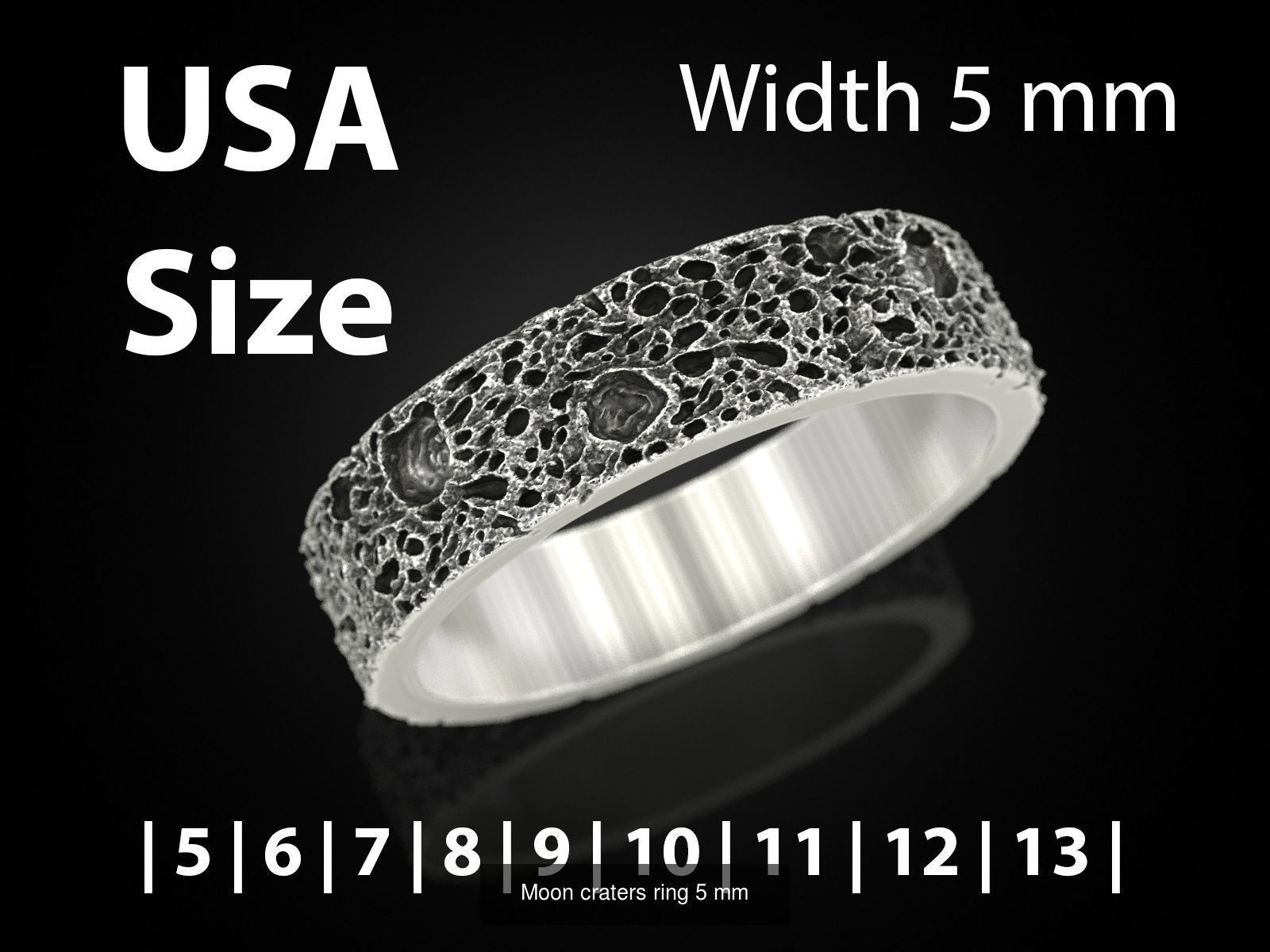 Collection Moon craters ring _5