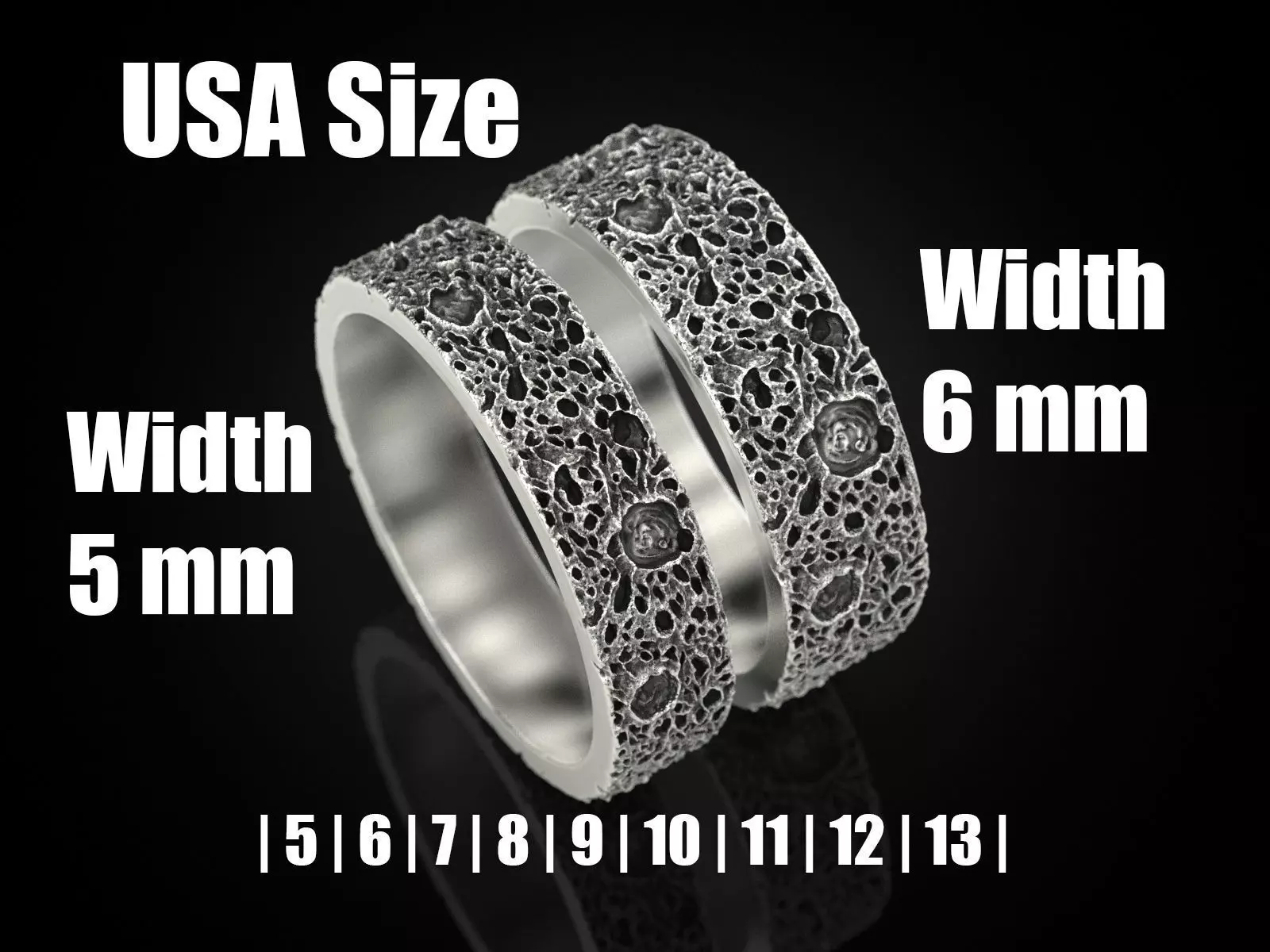 Collection Moon craters ring _0