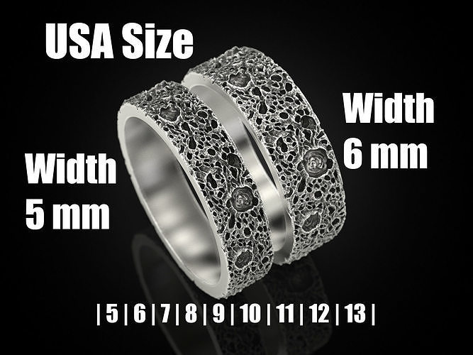 Collection Moon craters ring 