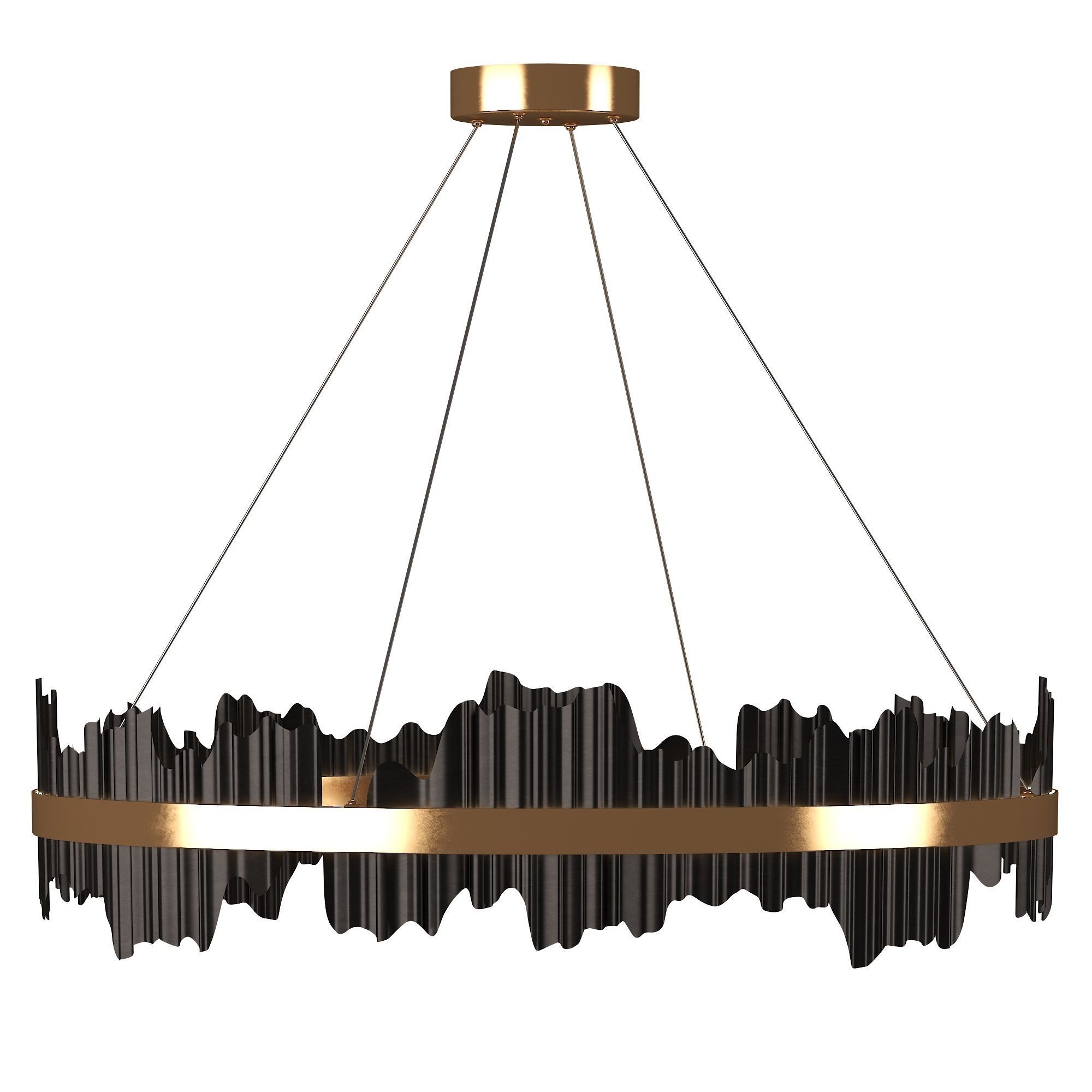 Nera Modern Ring Chandelier 3D model_3