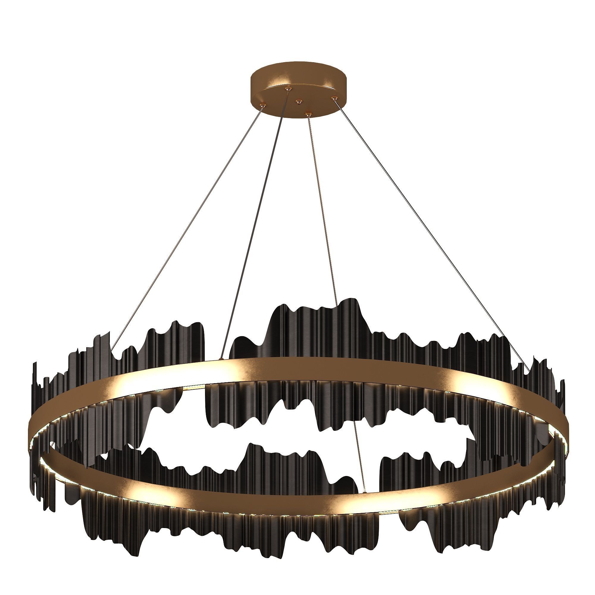 Nera Modern Ring Chandelier 3D model_1