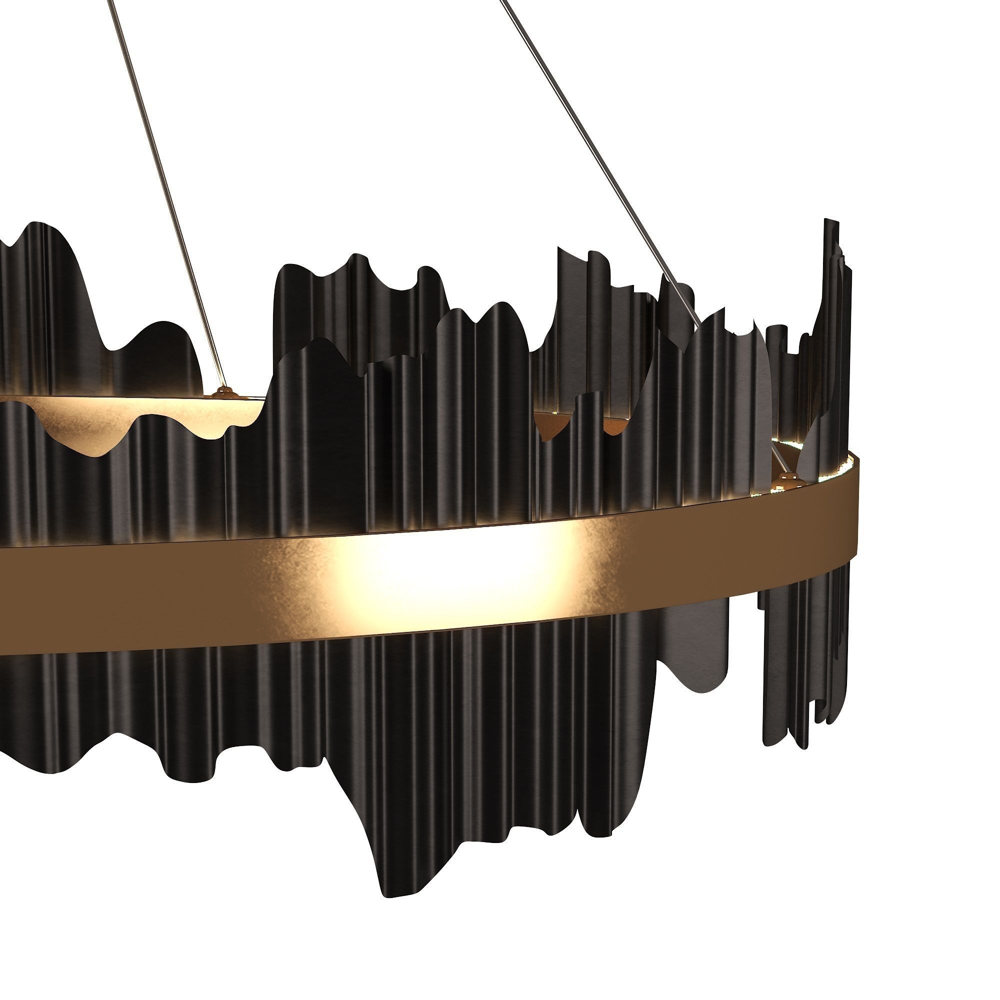 Nera Modern Ring Chandelier 3D model_5
