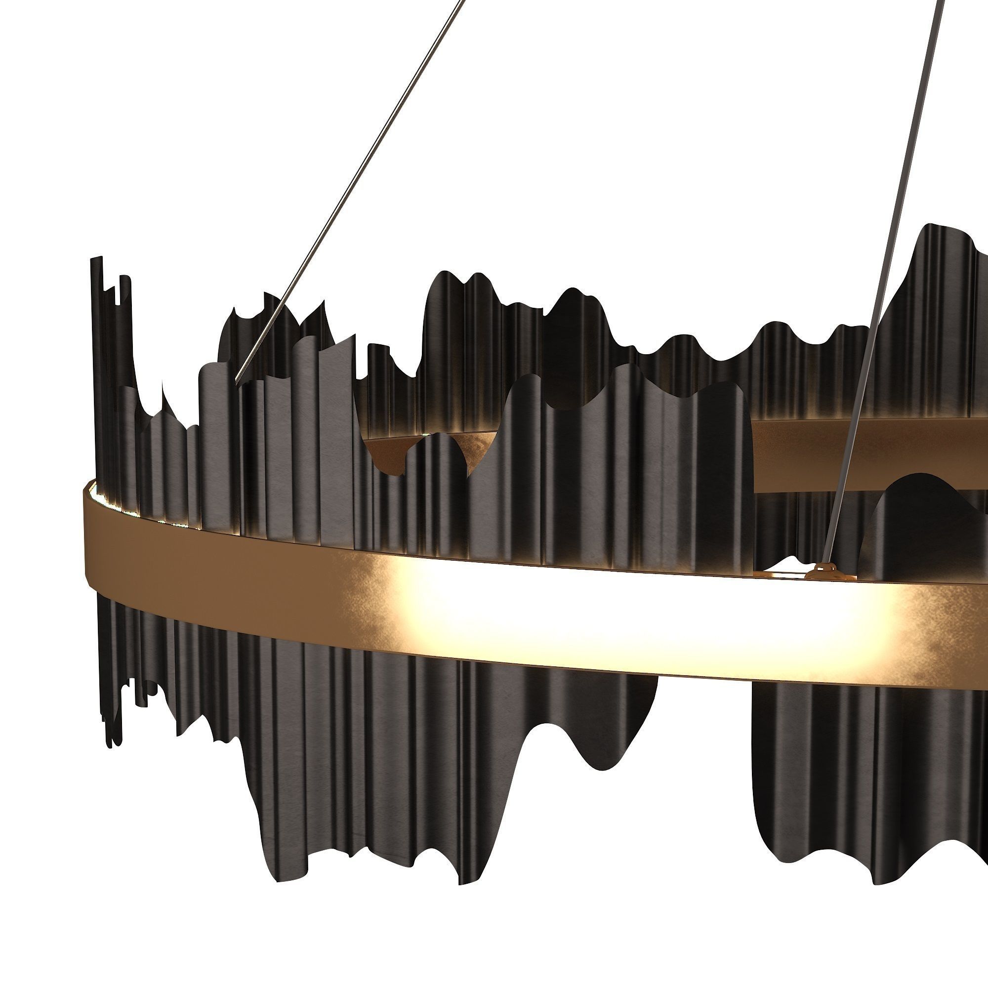 Nera Modern Ring Chandelier 3D model_6