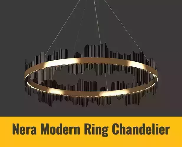Nera Modern Ring Chandelier 3D model