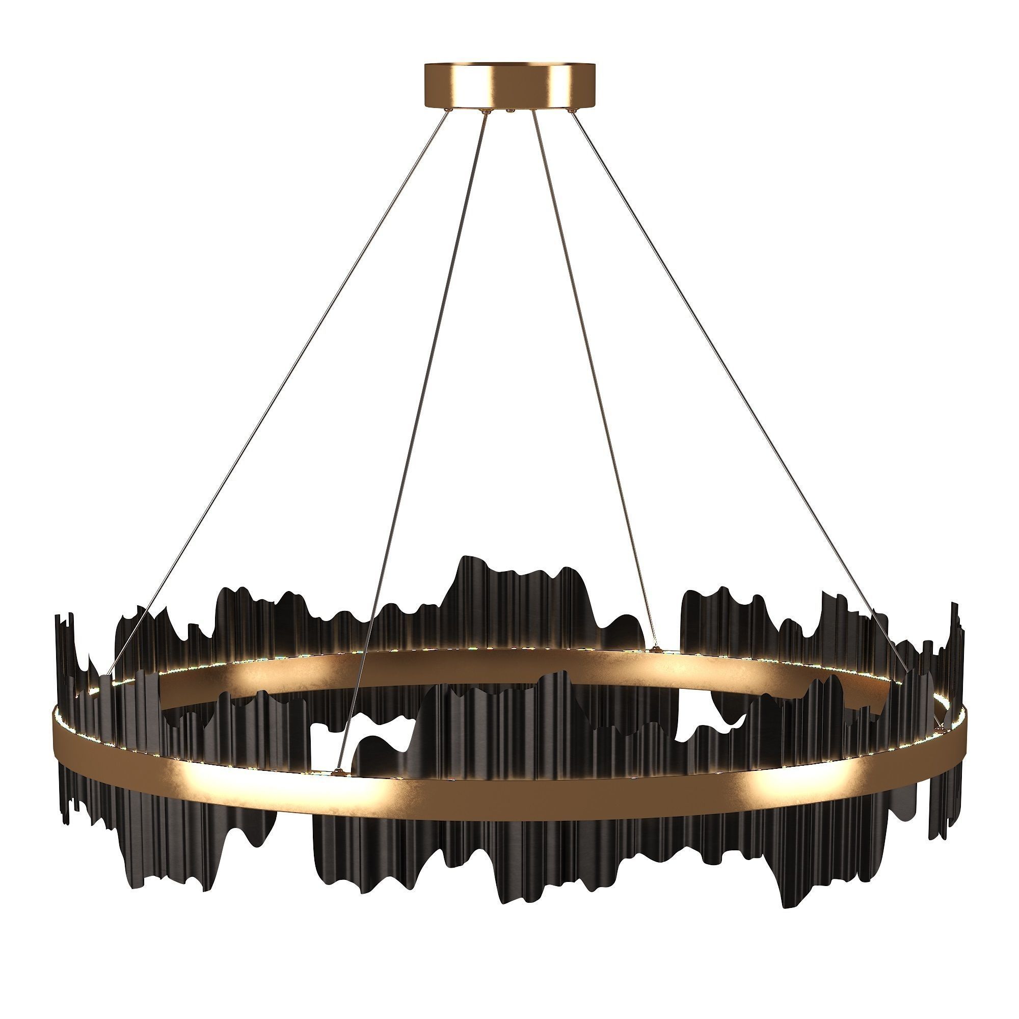 Nera Modern Ring Chandelier 3D model_4