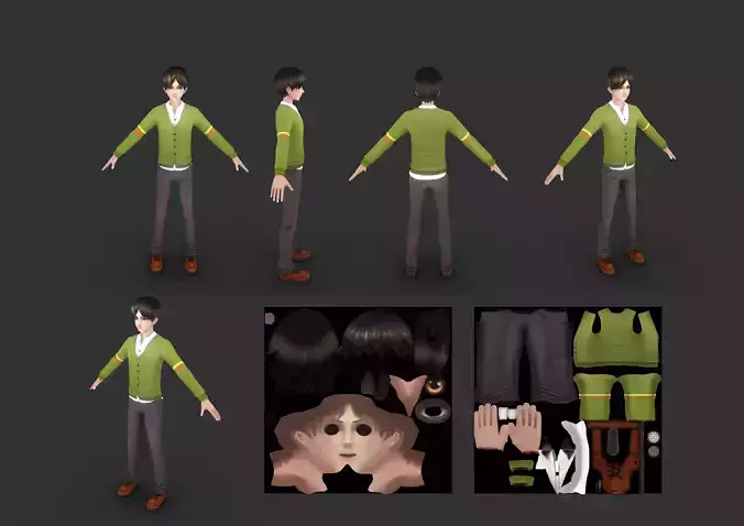 VIASS Student Low-poly 3D model