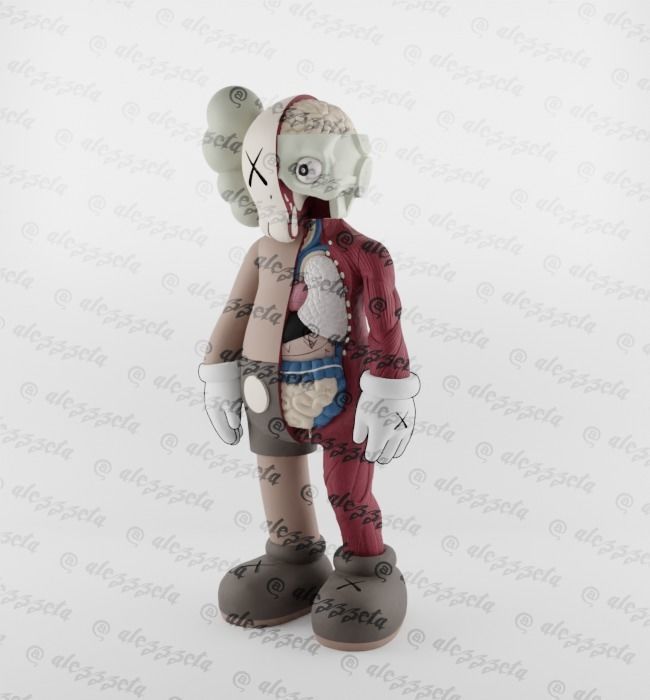 Kaws Pink Panther x Companion x Flayed Open for Print 3D print model_3