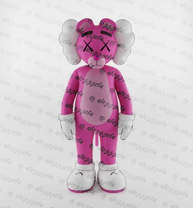 Kaws Pink Panther x Companion x Flayed Open for Print 3D print model_14