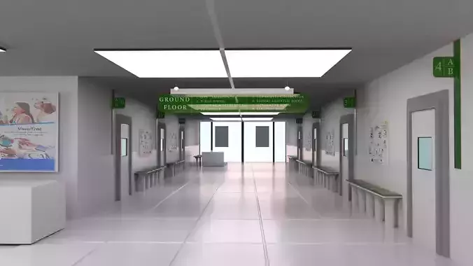 3D Corridor Hospital