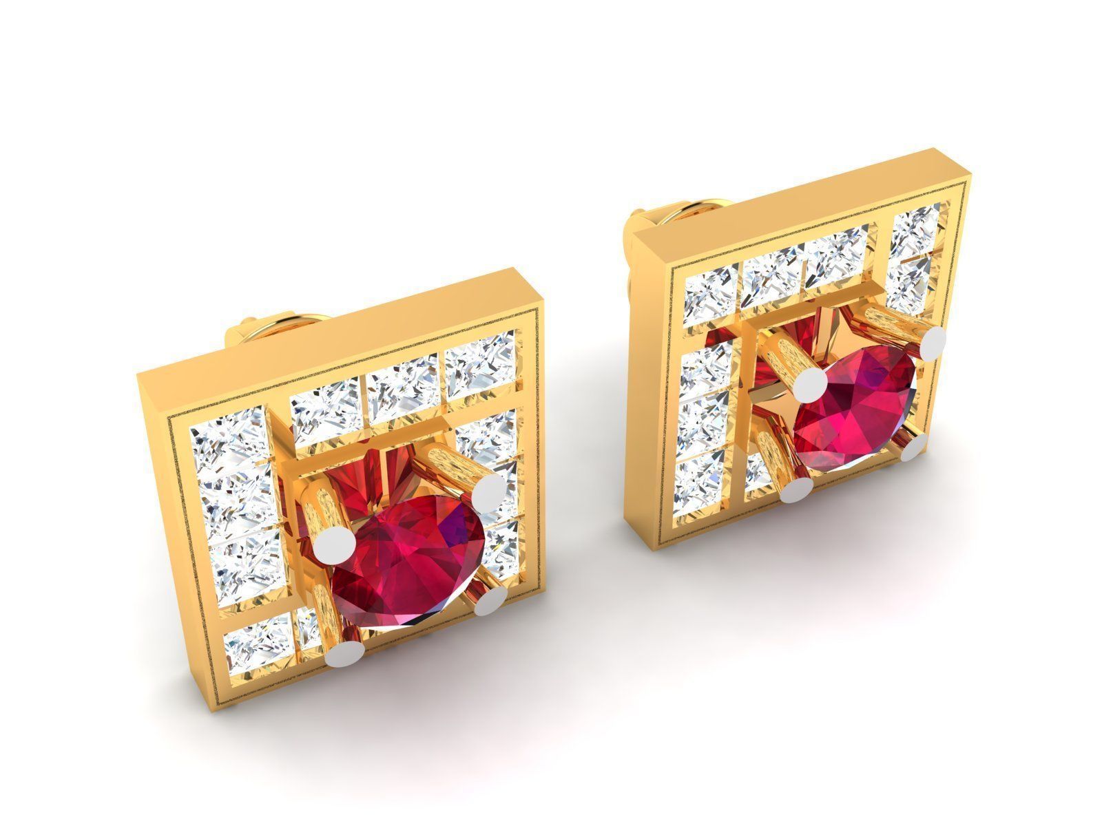 Earring 3Ddm stl obj fbx Render Details 3D print model_2