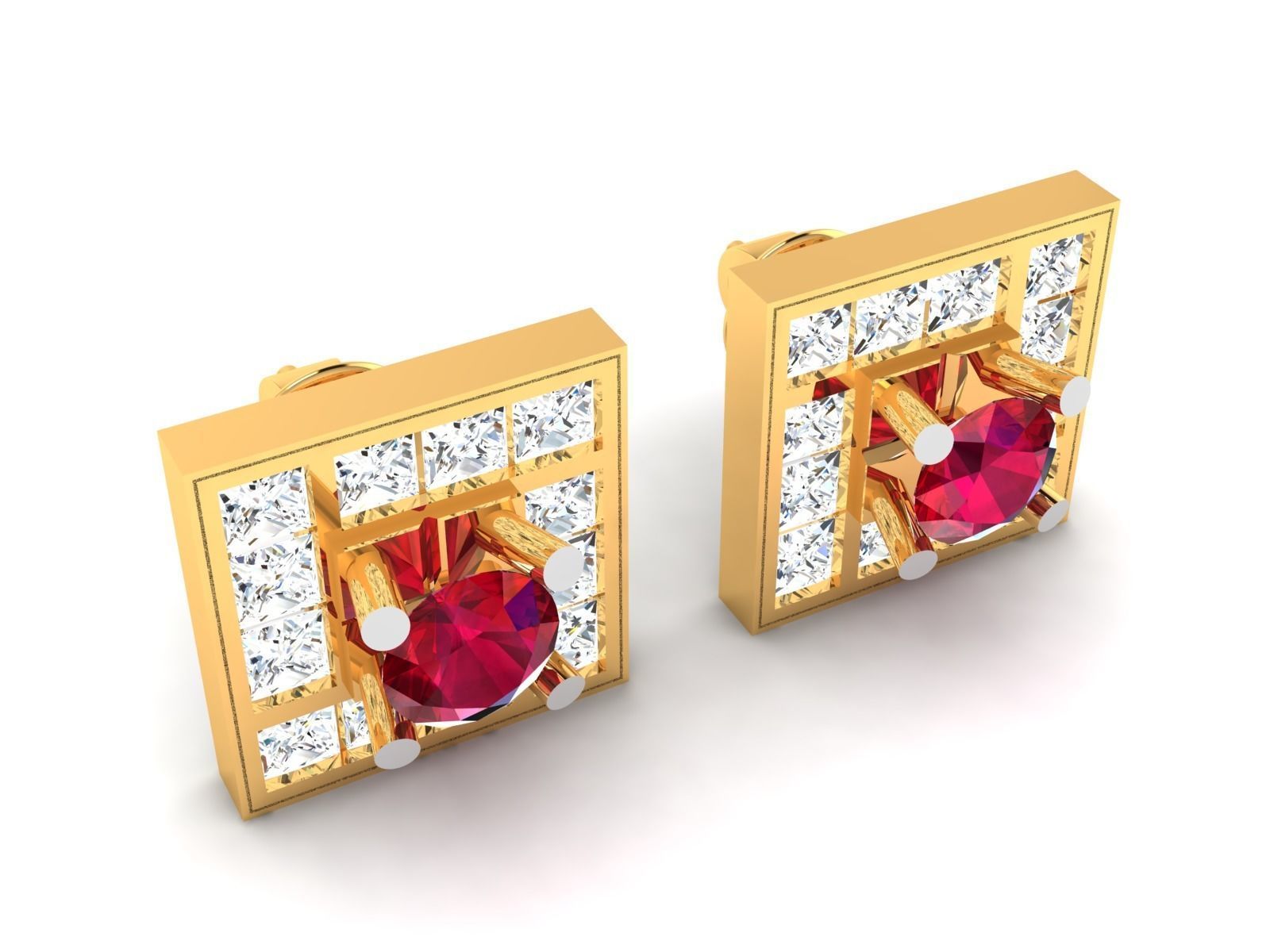 Earring 3Ddm stl obj fbx Render Details 3D print model_3