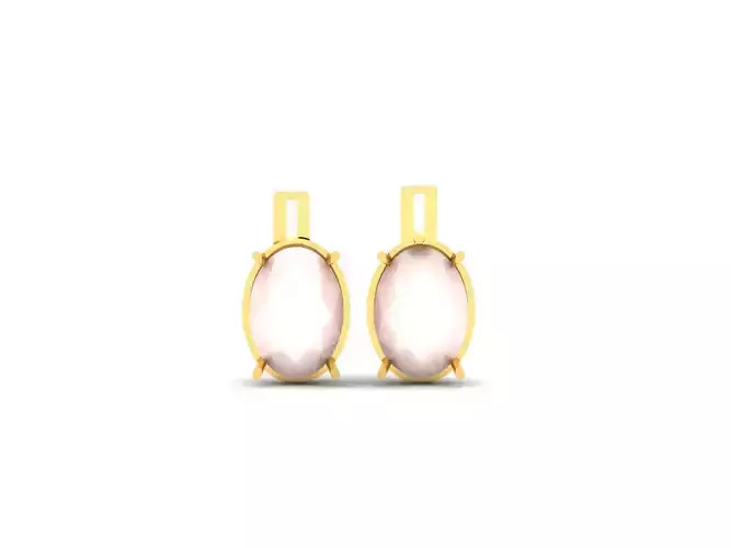 Opal Stone Earring 3Ddm stl obj fbx Render Details 3D print model