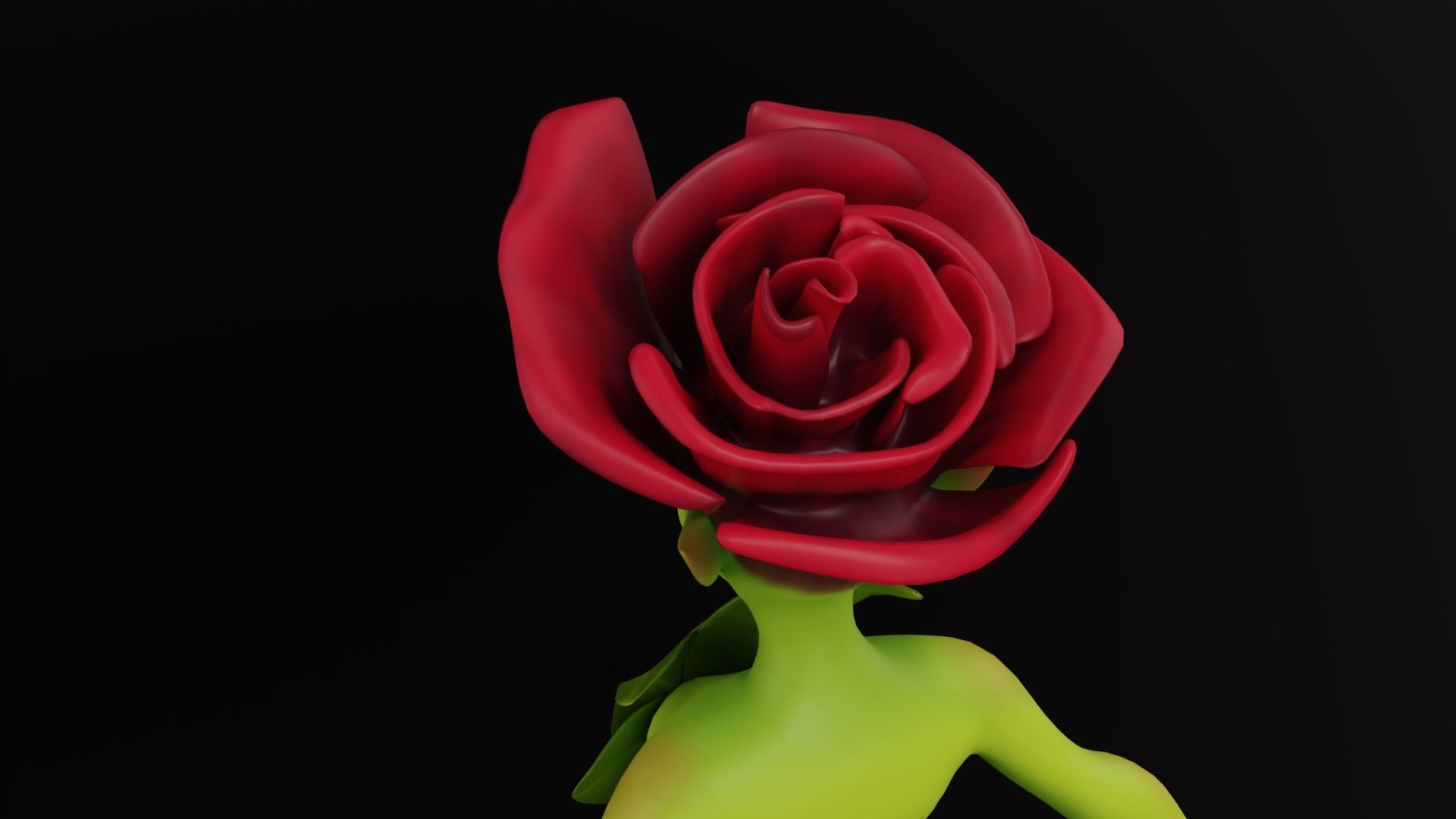 Humanoid Rose 3D model_4