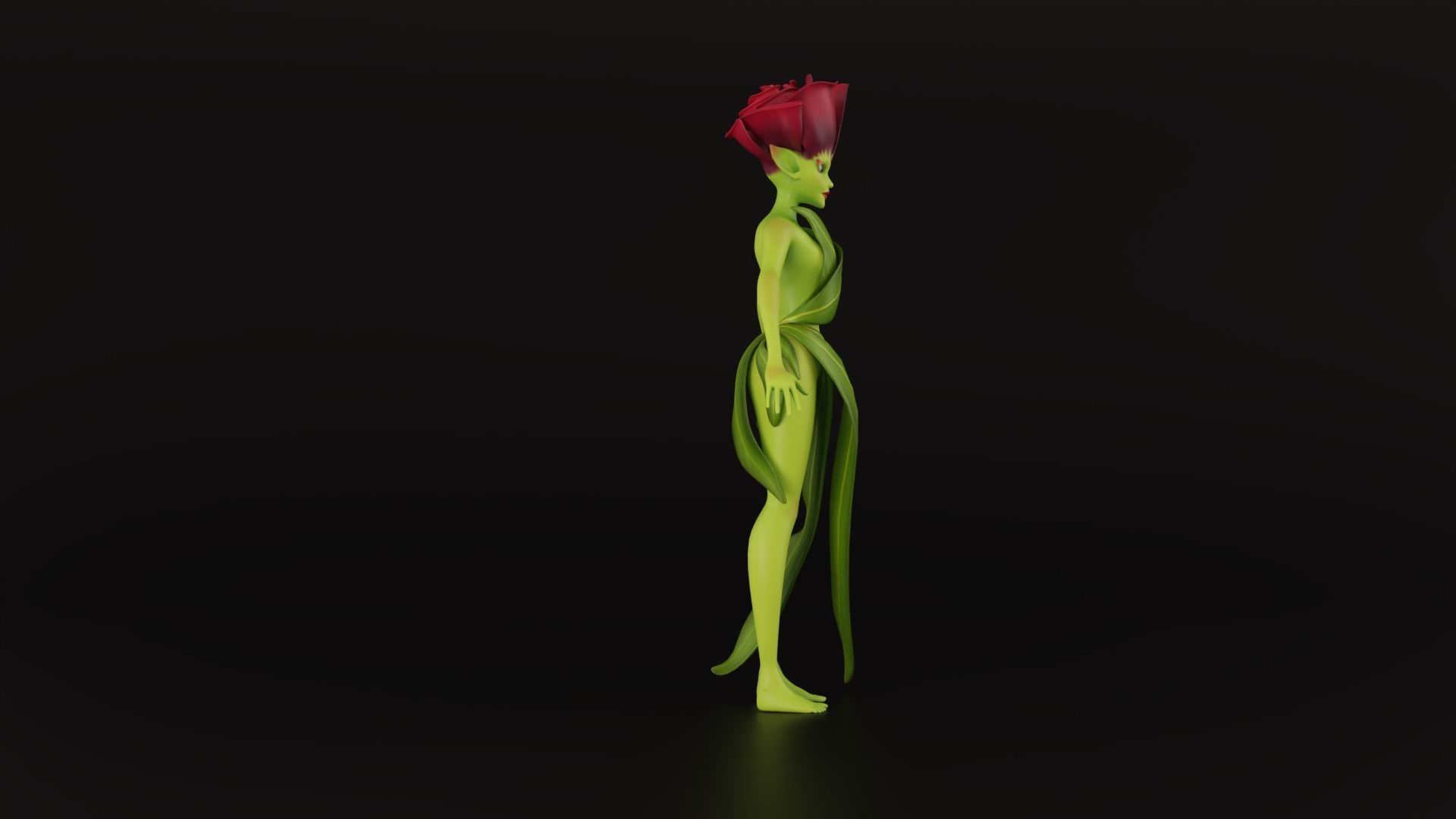 Humanoid Rose 3D model_2