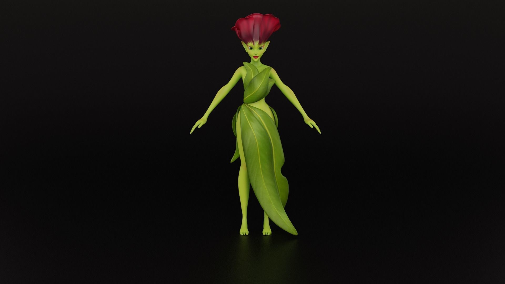 Humanoid Rose 3D model_1