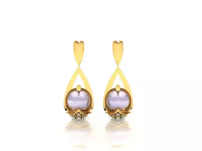 Women Earring 3dm stl fbx obj Render Details 3D print model