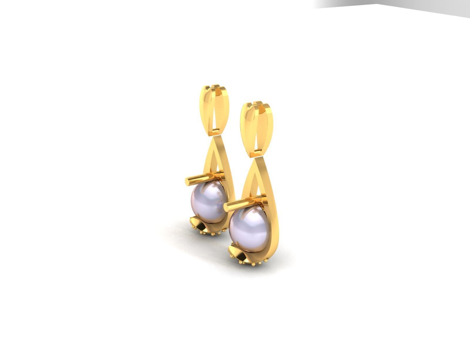 Women Earring 3dm stl fbx obj Render Details 3D print model_4