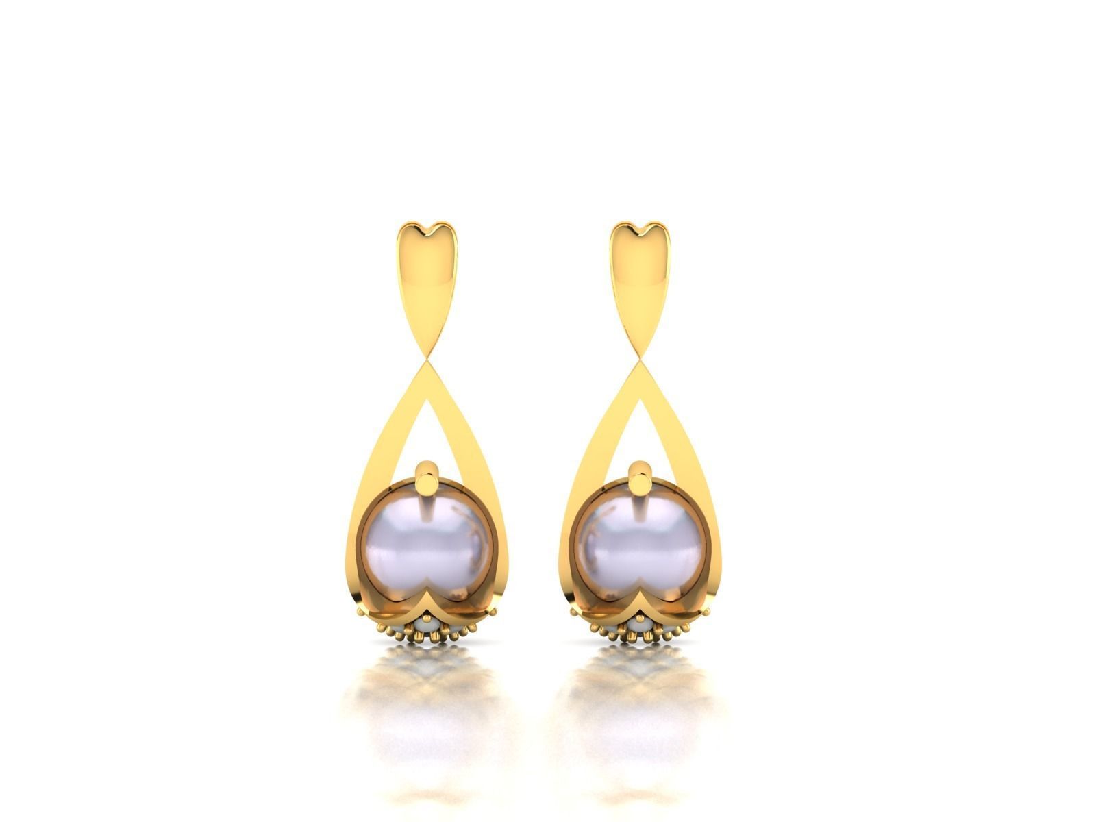 Women Earring 3dm stl fbx obj Render Details 3D print model_5