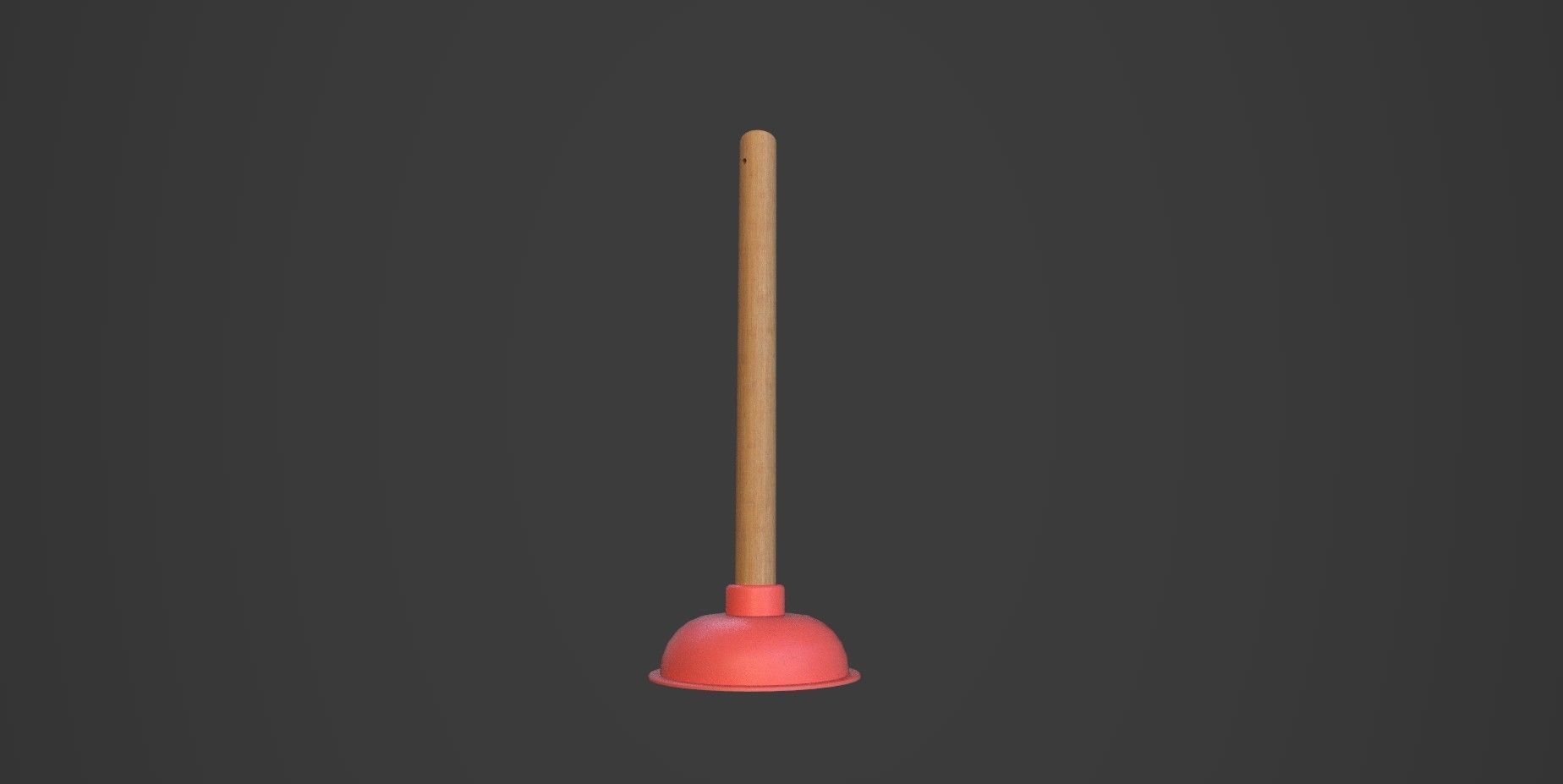 Toilet Plunger Low-poly 3D model_1