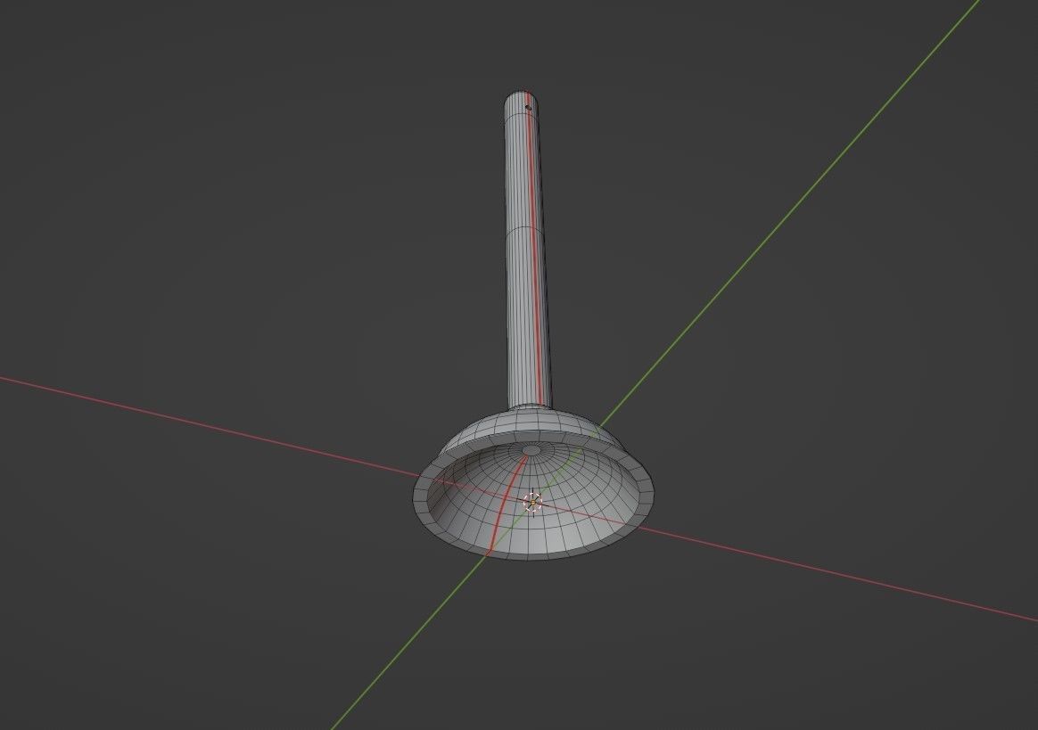 Toilet Plunger Low-poly 3D model_13