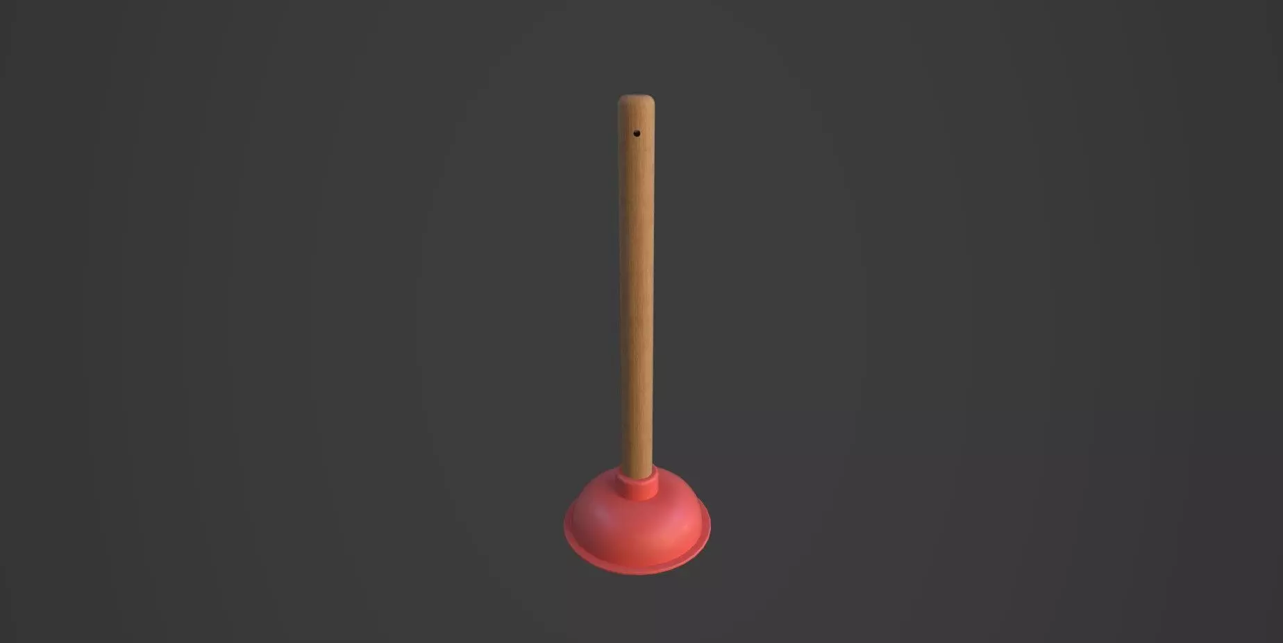 Toilet Plunger Low-poly 3D model_0