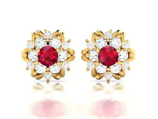 Women Earring 3dm stl fbx obj Render Details