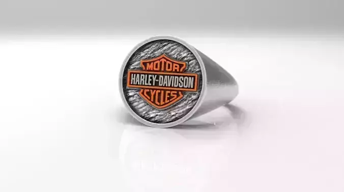 harley-davidson simple ring 3D print model