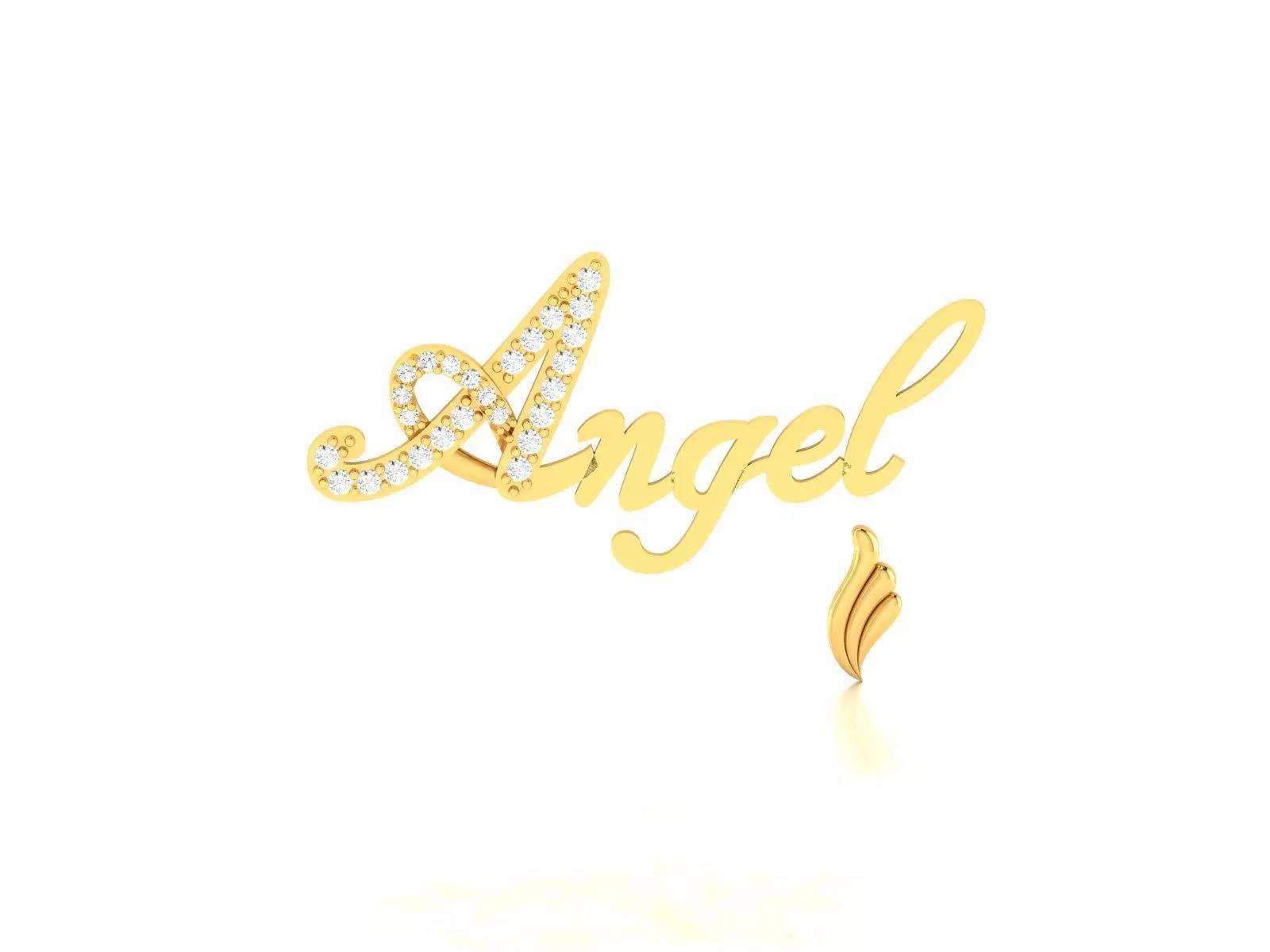 Angel Pendant 3D print model_0