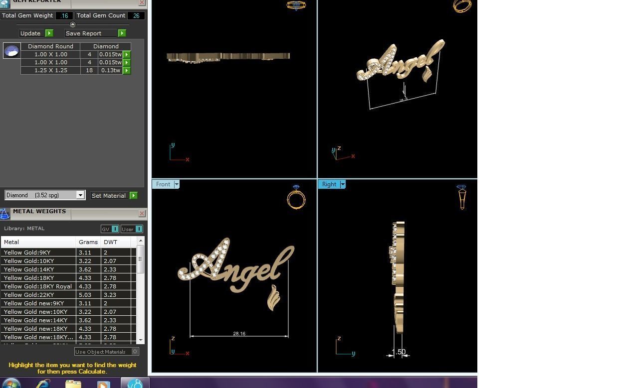 Angel Pendant 3D print model_6