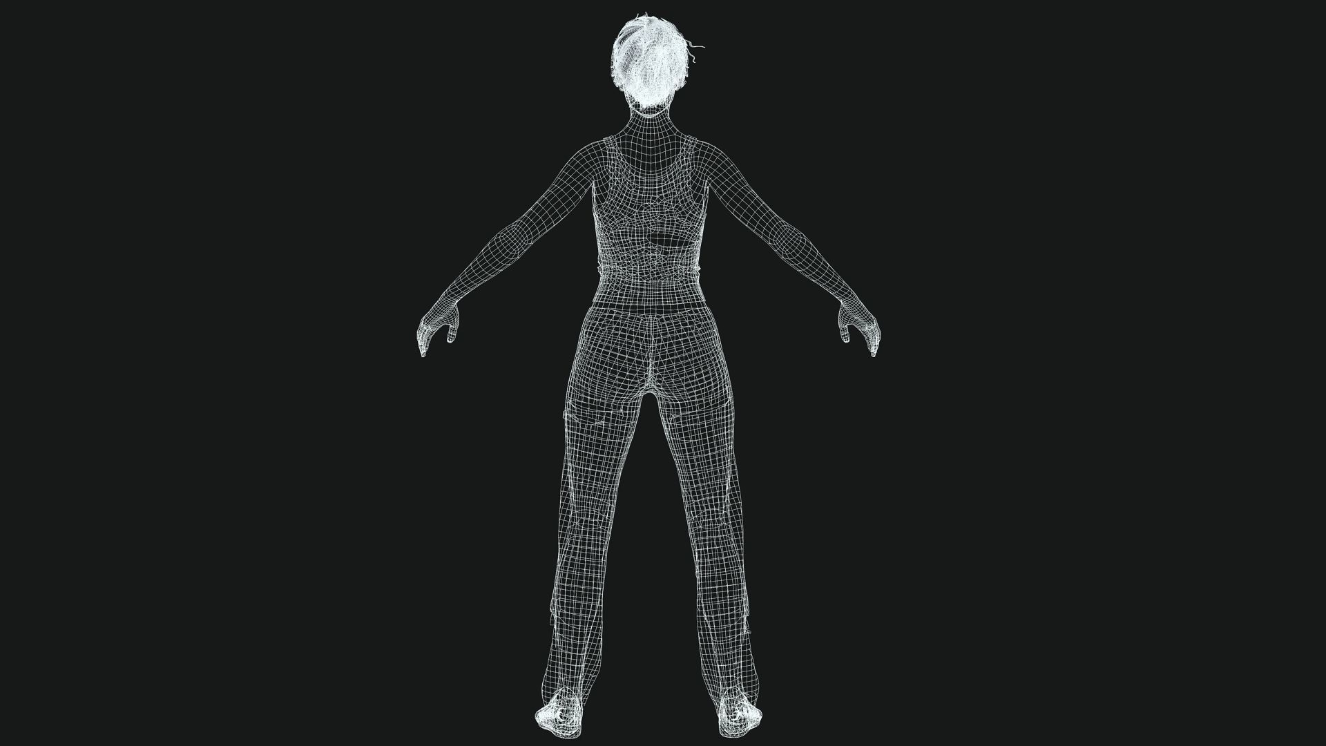 Survival Female Game Ready Low-poly 3D model_20