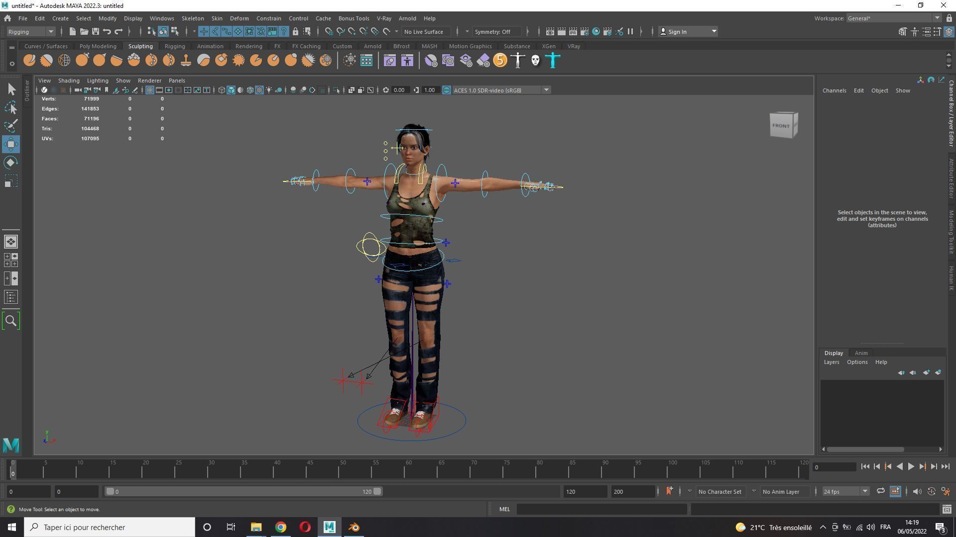 Survival Female Game Ready Low-poly 3D model_24