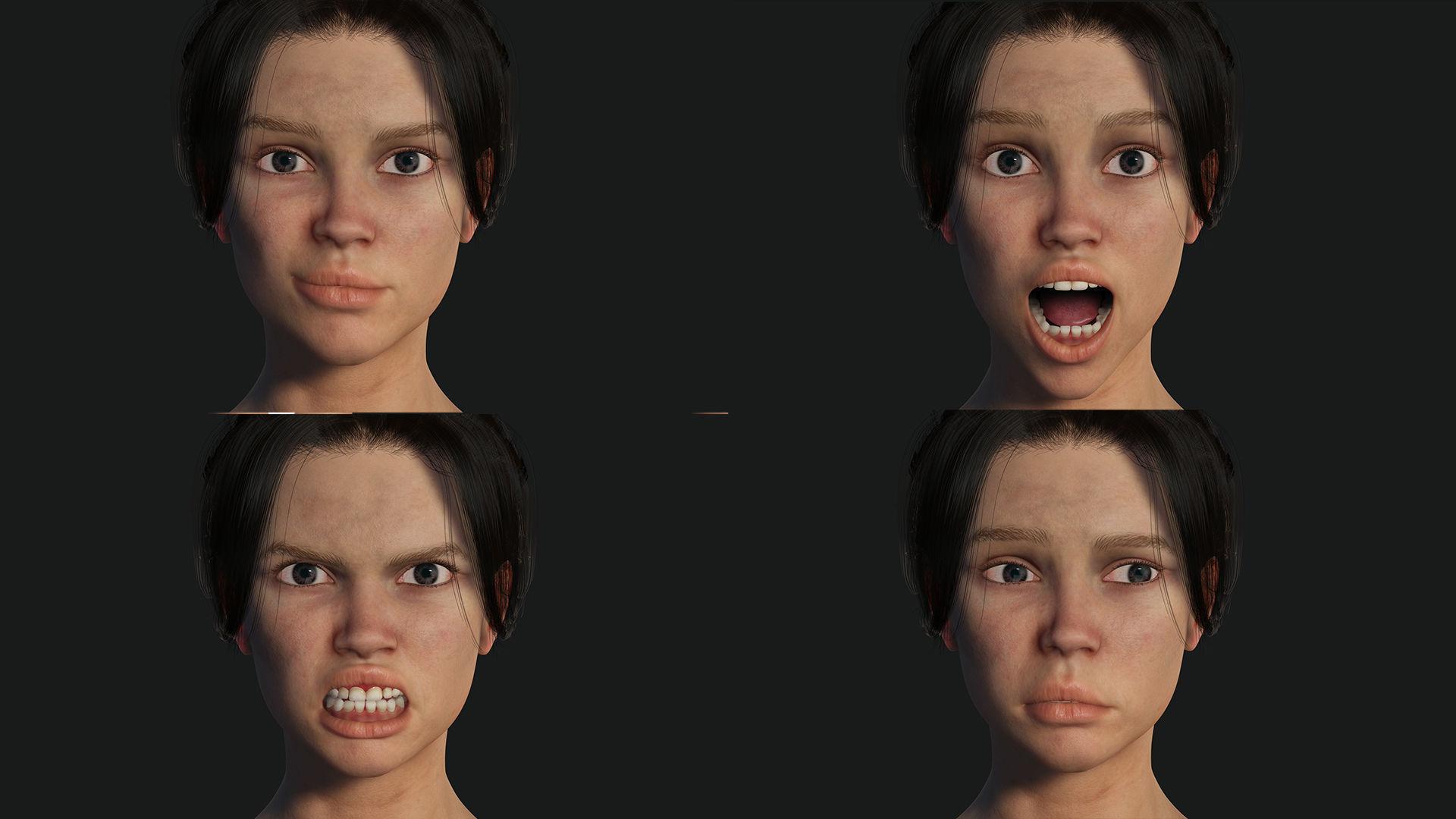 Survival Female Game Ready Low-poly 3D model_4