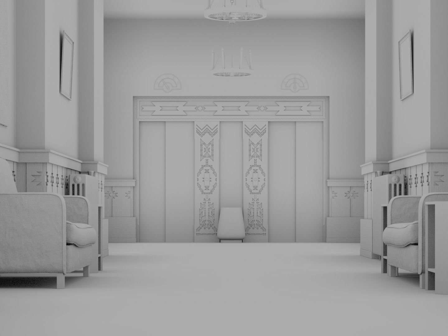 The Shining Overlook Hotel Interiors 3D Model Collection_13