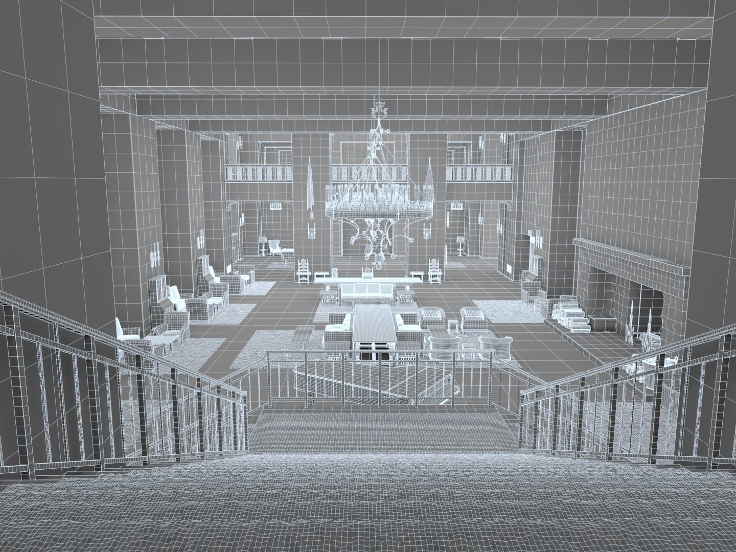 The Shining Overlook Hotel Interiors 3D Model Collection_2