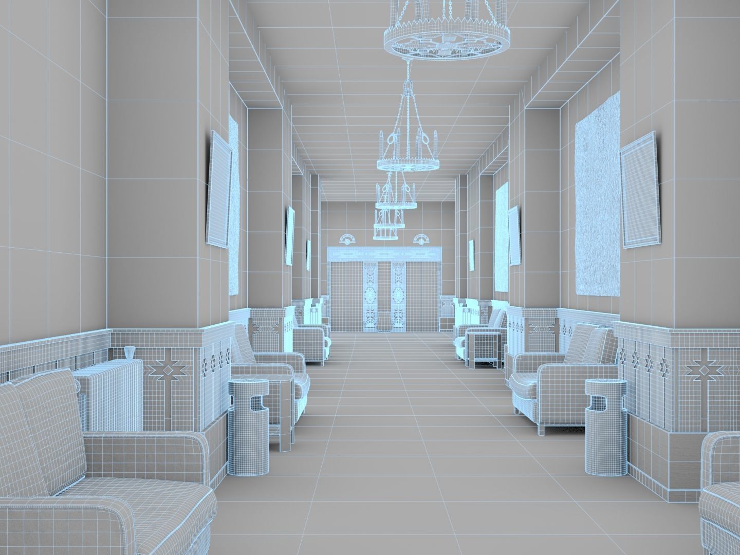 The Shining Overlook Hotel Interiors 3D Model Collection_15