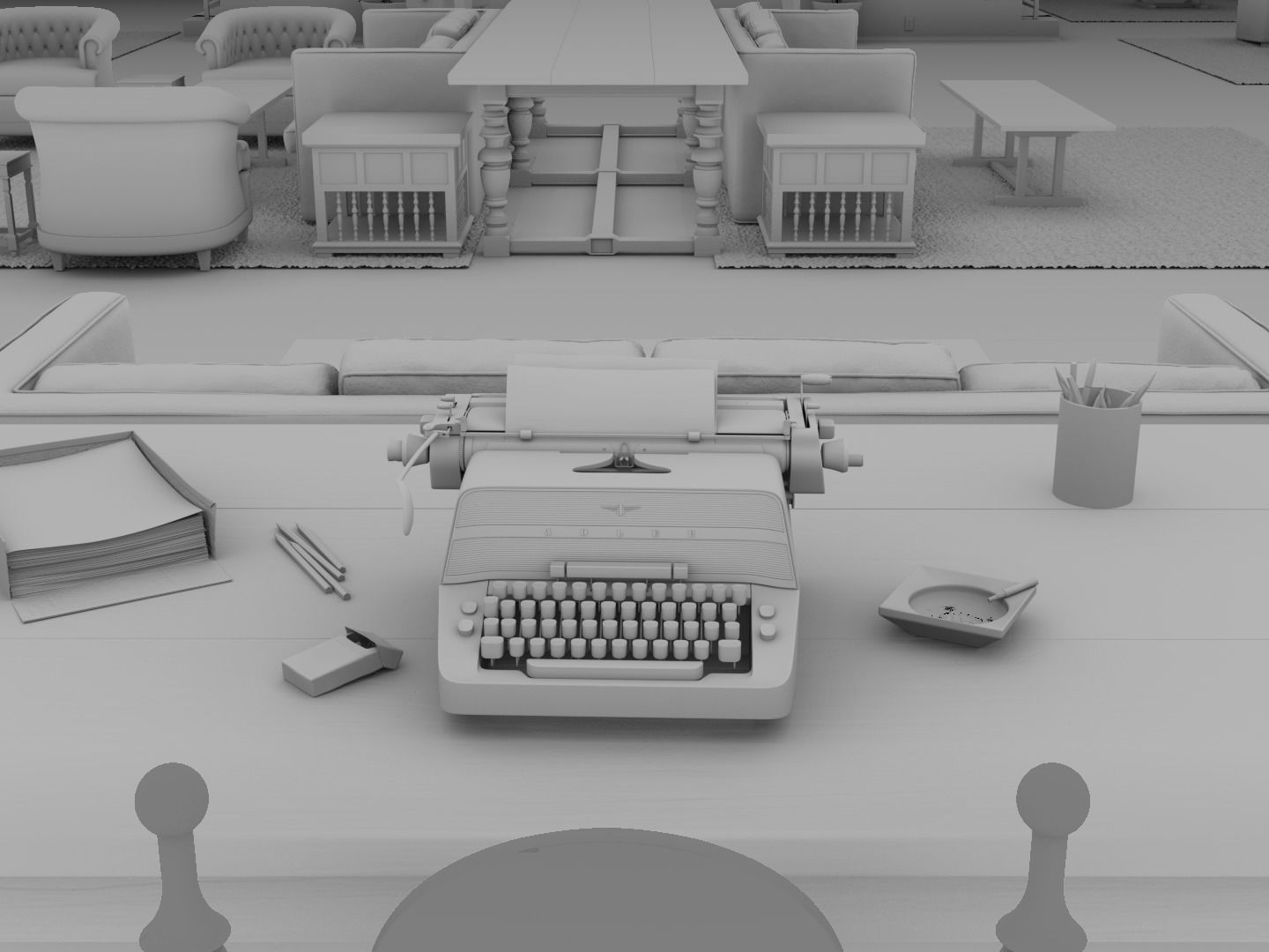 The Shining Overlook Hotel Interiors 3D Model Collection_10