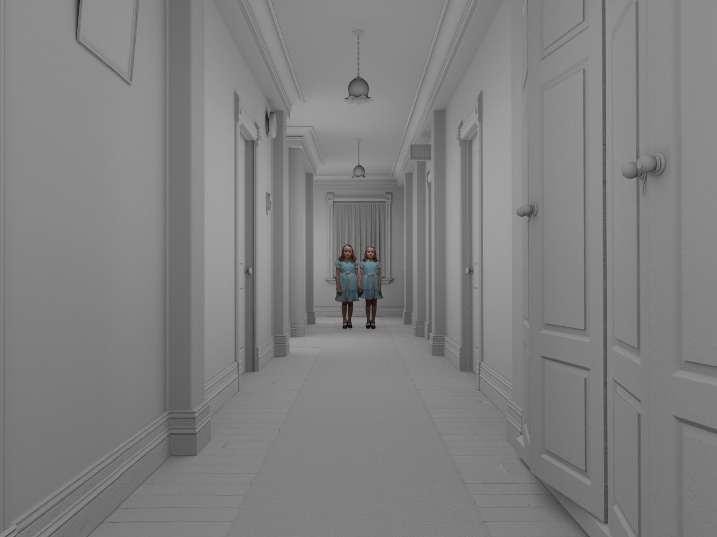 The Shining Overlook Hotel Interiors 3D Model Collection_31