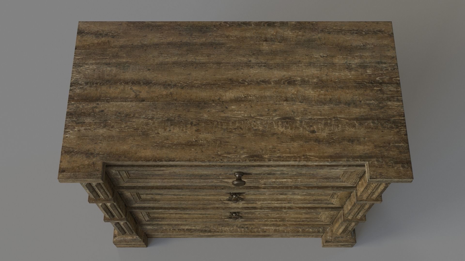 Bedroom La Grange Jefferson Three-Drawer Nightstand 3D model_3