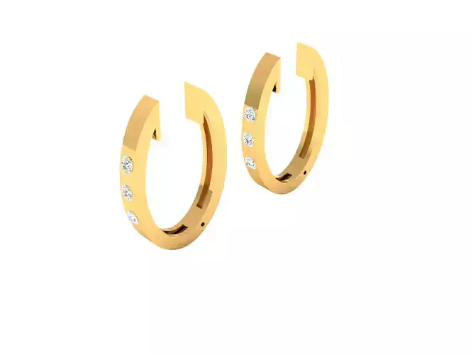 Women Earring 3dm stl fbx obj Render Details 3D print model