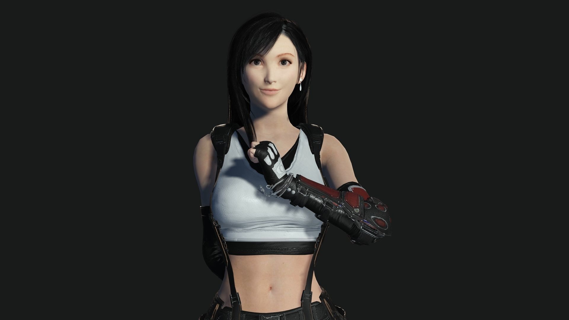 Tifa Lockhart Game Ready Low-poly 3D model_12
