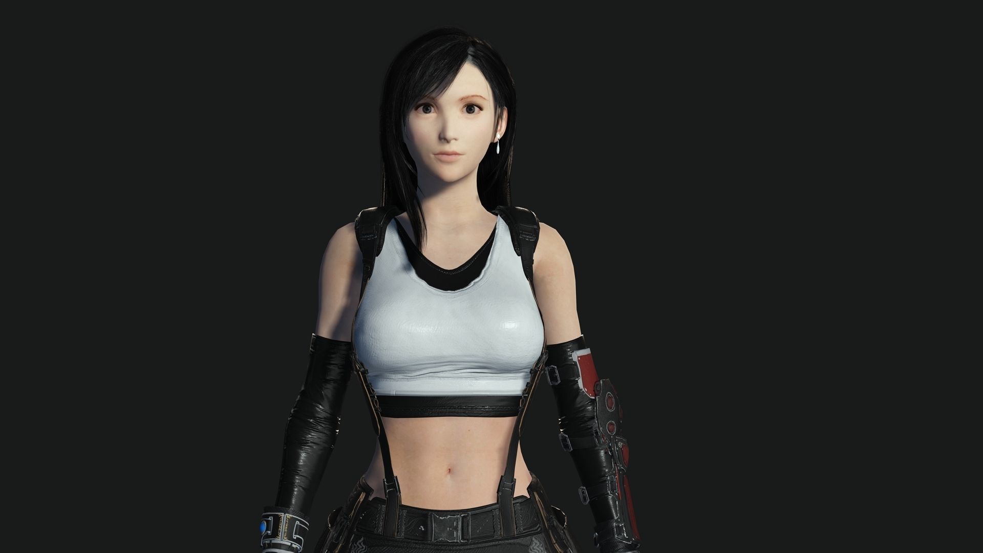Tifa Lockhart Game Ready Low-poly 3D model_9