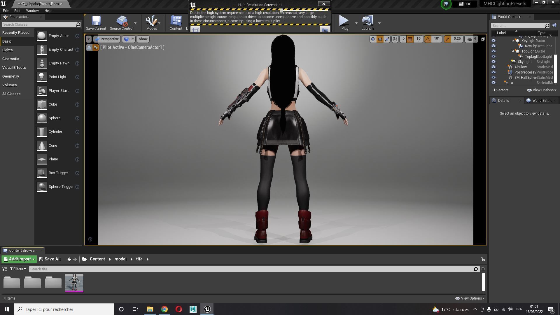 Tifa Lockhart Game Ready Low-poly 3D model_17