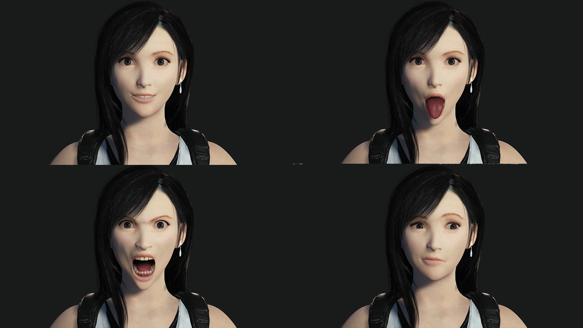 Tifa Lockhart Game Ready Low-poly 3D model_5
