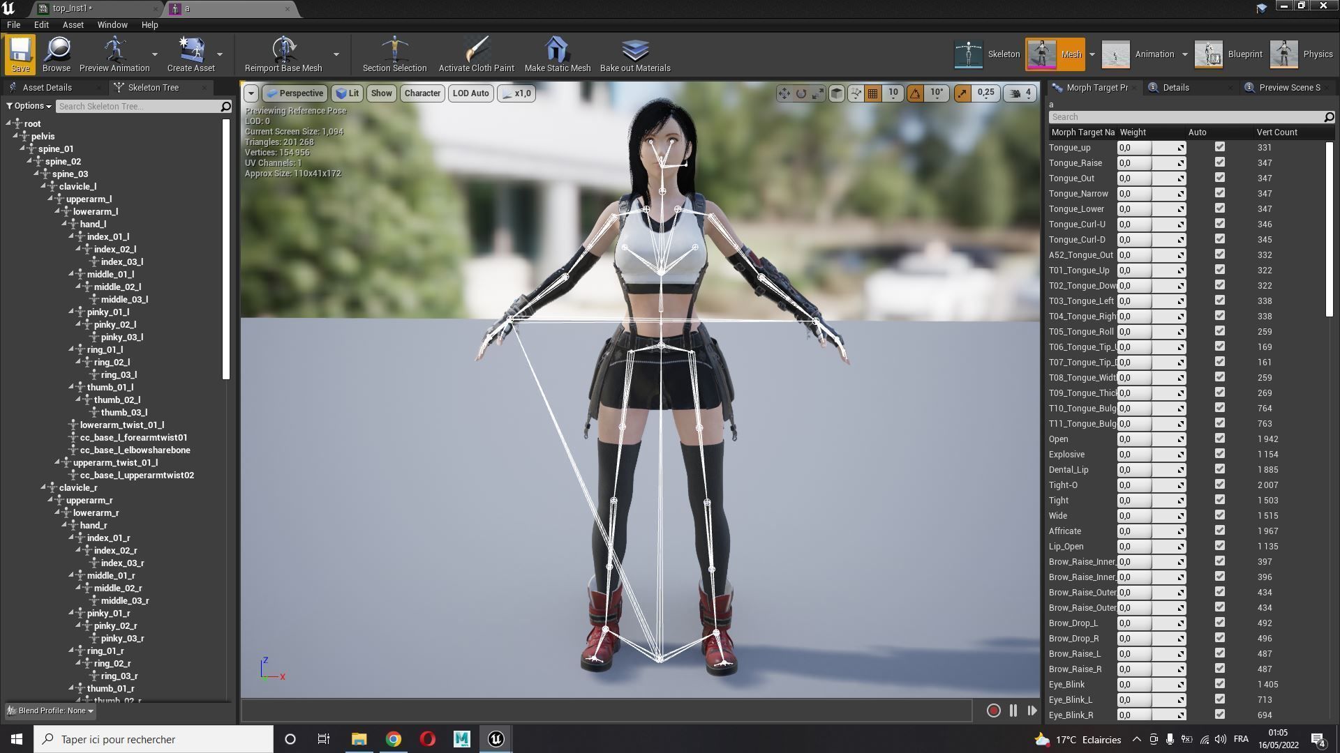 Tifa Lockhart Game Ready Low-poly 3D model_19
