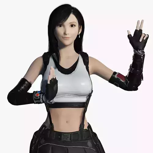 Tifa Lockhart Game Ready Low-poly 3D model
